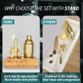 Gold Cocktail Shaker Set Barkeeper Kit mit Stand